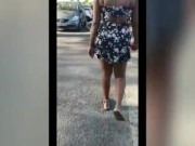 No PANTIES in a Public Park - Hot Latina Thick Booty and Pussy View CANDID