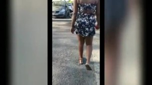 No PANTIES in a Public Park - Hot Latina Thick Booty and Pussy View CANDID