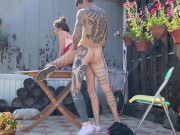 Invited a real prostitute in fishnet tights to cottage and fucked hard 11/16