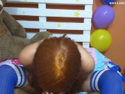 my boyfriend taught me this game, in which I ride until I leave the cock smeared with my cum 6/16