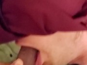 CuriusKinkyCouple- POV- Making hubby suck on my cock 4/16