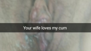 Her lover would pull out the cock out of her pussy, but she pushed all the his cum inside!