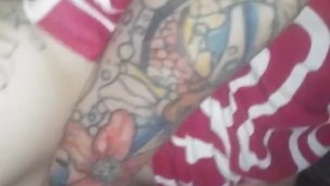 More pawg sunshyne fun sucking Sexy Tattooed BWC while playing with self to cummm