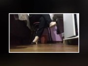 @tici_feet dangling arezzo black flat sandal muted (preview) - full video for sale