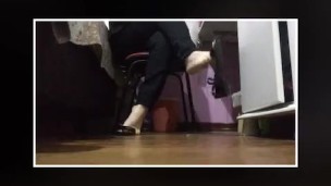 @tici_feet dangling arezzo black flat sandal muted (preview) - full video for sale