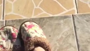 @tici_feet tici_feet ticii_feet tici feet IG sunbathing my toes again - red toenails
