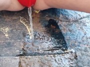 MILF Public Pissing in Bikini