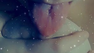Licking my own tits! 
