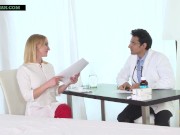 Indian doctor impregnates blonde patient as she begs for sperms in her pussy 2/16