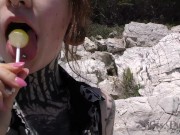 lollipop pussy sucking how many licks does it take to get to the middle of miss_pussycats pussy 15/16