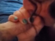 Epic blow job real sloppy 1/16