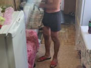 I get dressed to go to work.