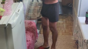 I get dressed to go to work.