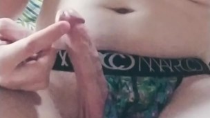 Rubbing frenelum to get rhe cum out