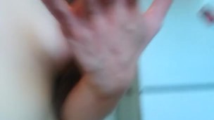 Hairy Slutty Camgirl Has Trouble Farting! Eventually She Farts into Her Hand & Tastes Her Fart!
