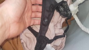 Worn wet dirty panties from laundry grool