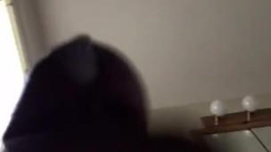 Sneaking a quick nut at family get together in the bathroom