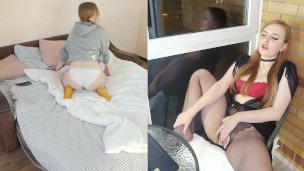 Perv Step Mom Watching as Her Step Daughter Masturbates 