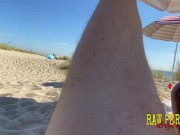Public sex at nude beach with voyeurs 12/16