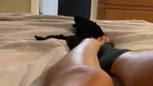 Playing with my nylons 