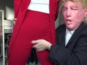 President Grabs Pussy. Reporter Girl has interest in pussy grabbing. Will you grab me by the pussy?