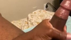 Black man makes himself Cum HUGE LOAD 