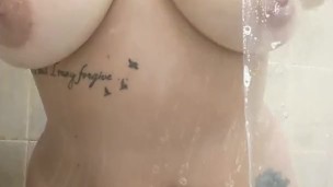 Shower titty play 