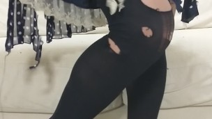 Part 1: Transgender Honoka rips her clothes off as she fantasizes about slutty sex.