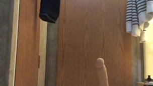 Big dildo ass workout