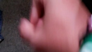 Cumshot with girlfriend watching 