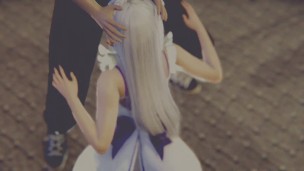 Re:Zero - Emilia Gives Subaru A Blowjob