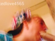 Super soaked Sloppy deepthroat blowjob for CUM IN MOUTH EXPLOSION 9/16