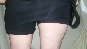 spanking Hard With Belt and Teasing While Moaning 