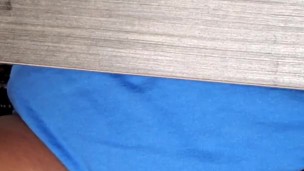 Quick Desperate Piss in my Panties under the table