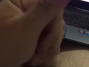 Jacking off to my girlfriends pussy 