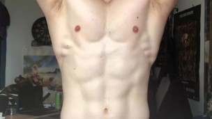 Handsome Hunk Flex His Hot Muscles