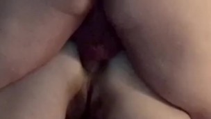 Young man pumping his load into mature hot wife’s ass