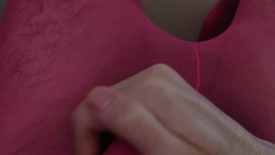 Hairy Teen Jacks Off In His Sister's Leggings!