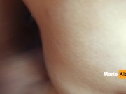 Cum twice inside, fucks tight pussy teen close up, creampie 13/16