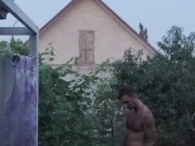 A peach has ripened in the garden. 4/16