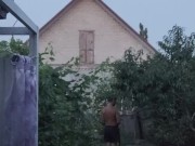 A peach has ripened in the garden. 6/16