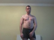 Standing up flesh light play while watching porn 2/16