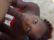 Sexy Teen Hostel Trip Couldn't Resist Gave Head On the Beach Ebony Tongue Deepthroat - Mastermeat1 12/16