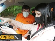  Driving School Lady Dee sucks instructor’s disinfected burning cock