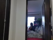 My stepmom catches me squirting on the floor and look how she reacts 3/16