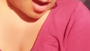 Latina pee and drinks outside (while neighboors smoke next door)