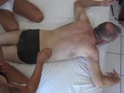 These two girls have been running rampant. Spanking time. 16/16