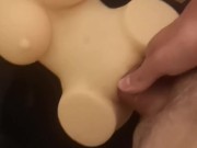 Tip teasing huge cumshot 