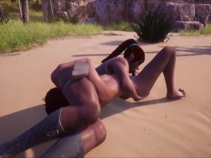 Tomb Raider look alike dominates him - Thicc Thighs and Big Tits