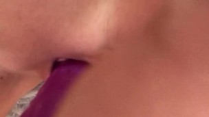 Small pussy gets big vibrator